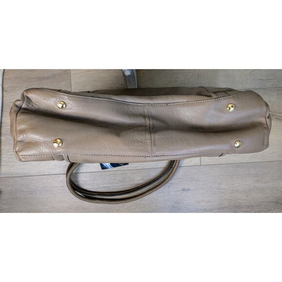 NEW B. Makowsky Tan Nolita LARGE Luxury Leather Classics Shopper Purse Handbag - Picture 7 of 11